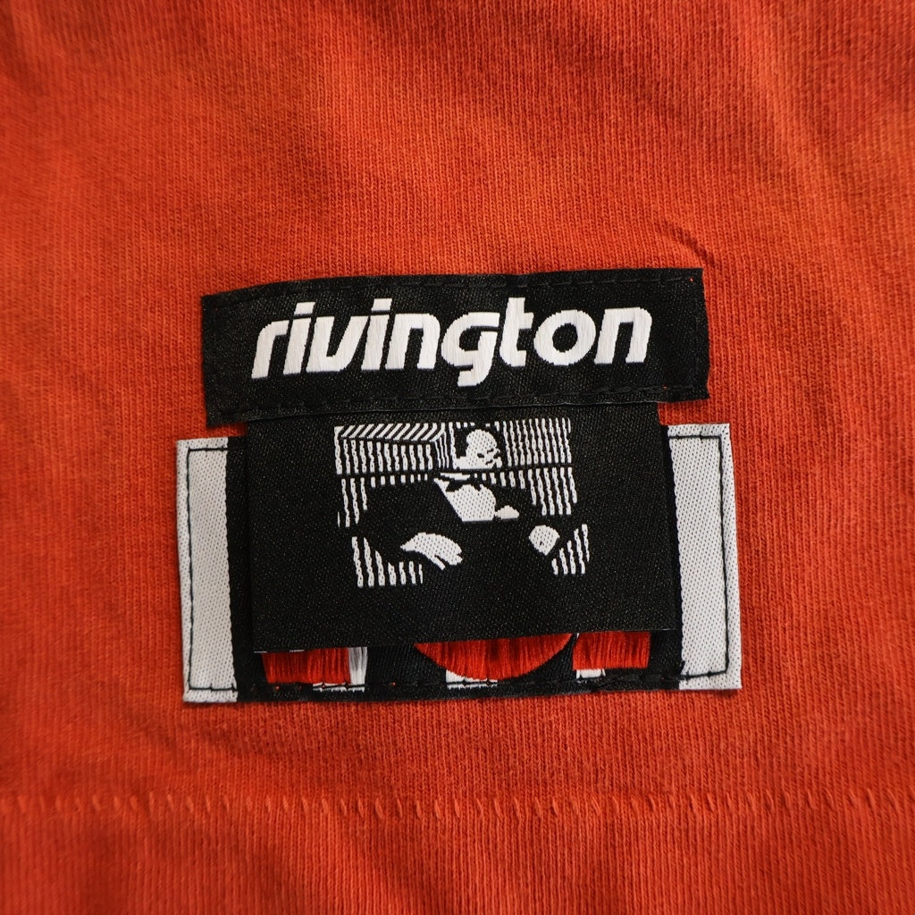 RRR123 RIVINGTON roi Rebis(リヴィントンロイレビス) LEFT OUT VINTAGE TEE レフトアウト ヴィンテージ加工 両面グラフィックプリントTシャツ 半袖クルーネックカットソー レッド
