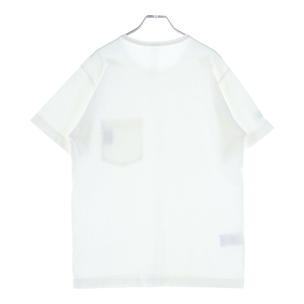 CHROME HEARTS(クロムハーツ) Y NOT LIGHT VERTICAL LOGO CROSS EMBROIDERED ワイノット ロゴエンブロイダリー 胸ポケット クルーネック 半袖Tシャツ カットソー ホワイト