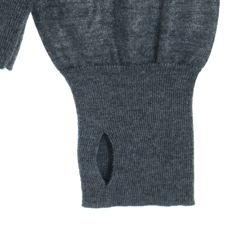 cash&barba(キャッシュ アンド バルバ) Cash&Silk 180 Regular Fit Turtle-Neck カシミヤシルク レギュラーフィット タートルネック ニット グレー IMSSW003