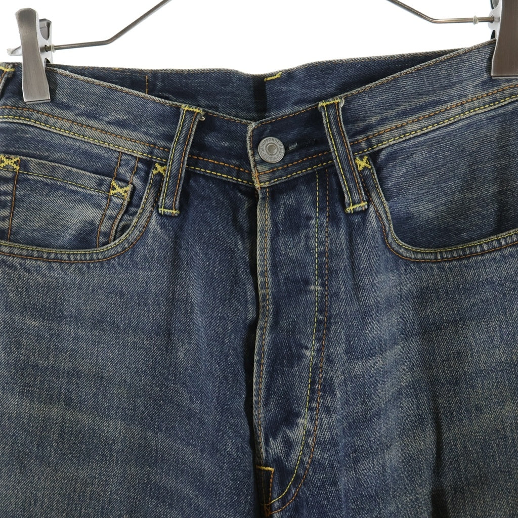 EVISU(エビス) 大黒パッチ 大カモメ ステッチデザイン ボタンフライデニムパンツ インディゴ