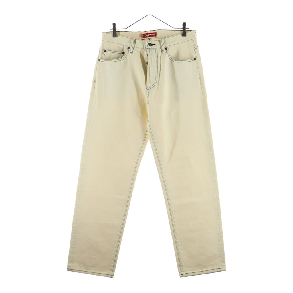 SUPREME(シュプリーム) 23AW Regular Jean Bleached ブリーチド レギュラージーンズ デニムパンツ アイボリー