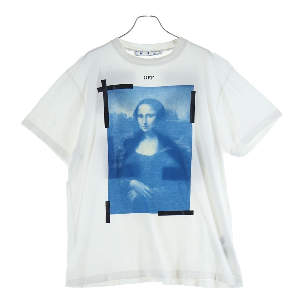 OFF-WHITE(オフホワイト) 21SS MONA LISA TEE アートプリント クルーネック 半袖Tシャツ カットソー ホワイト OMAA038R21JER001