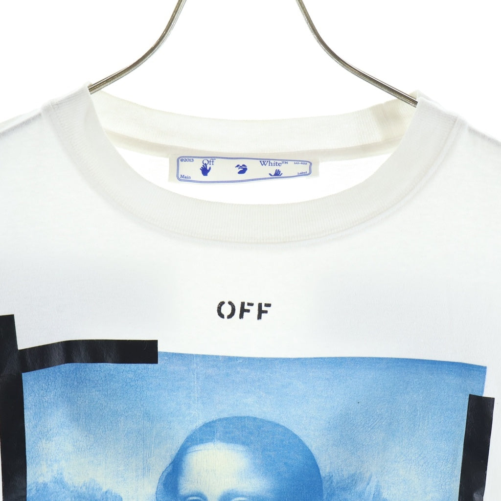 OFF-WHITE(オフホワイト) 21SS MONA LISA TEE アートプリント クルーネック 半袖Tシャツ カットソー ホワイト OMAA038R21JER001
