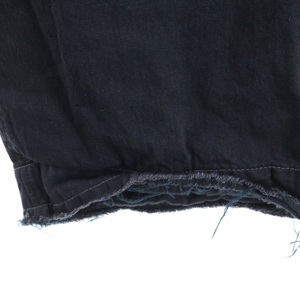 Yohji Yamamoto(ヨウジヤマモト) 25SS 6oz TWILL DENIM B POCKET DETAIL PANTS 6オンスツイルデニム Bポケット ドローコード付パンツ ブラック FP-P66-005