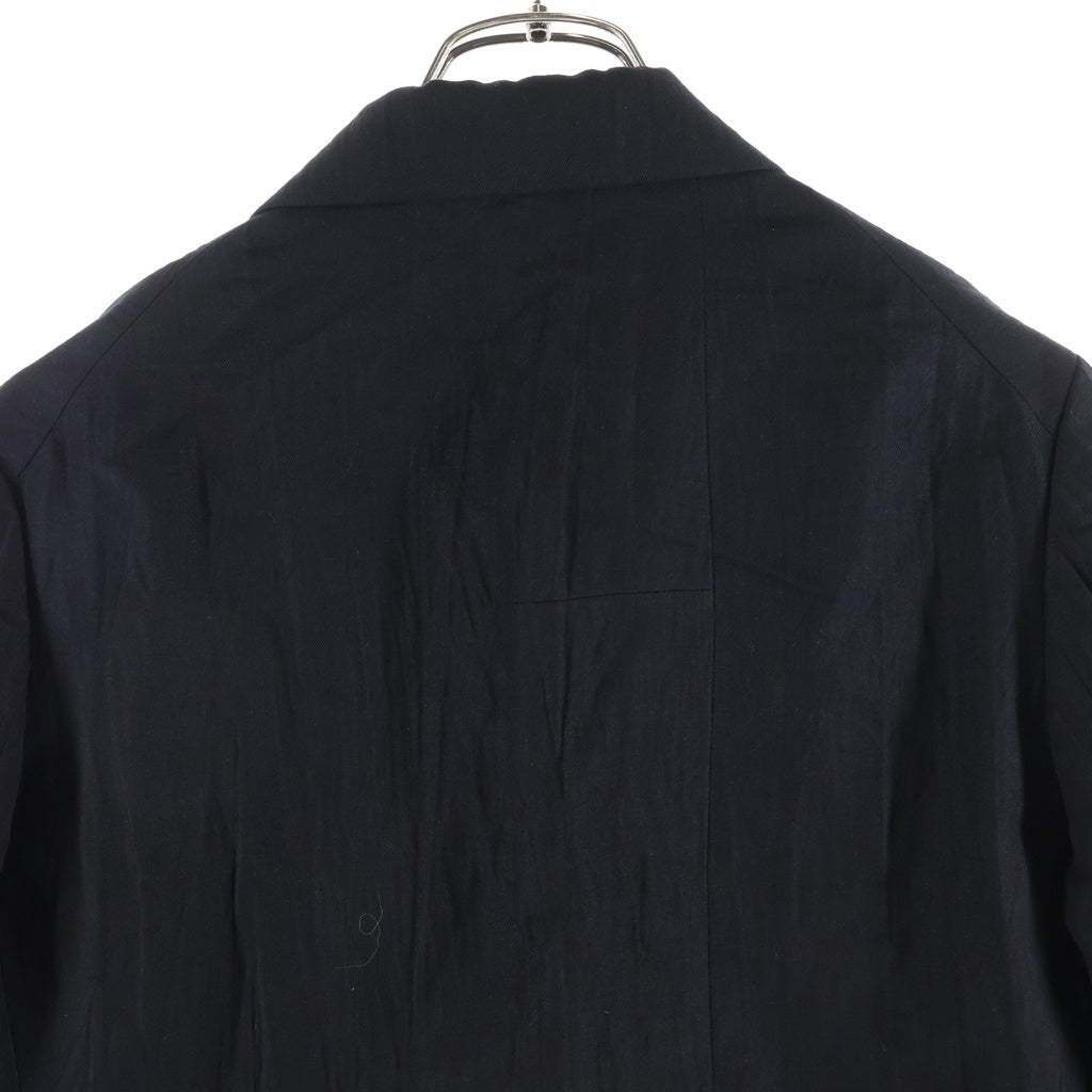YOHJI YAMAMOTO REGULATION(ヨウジヤマモト レギュレーション) 23AW MIXED WEAVE TWILL ASYMMETRY DOUBLE B JACKET ツイル アシンメトリー ダブルテーラードジャケット FQ-J51-300