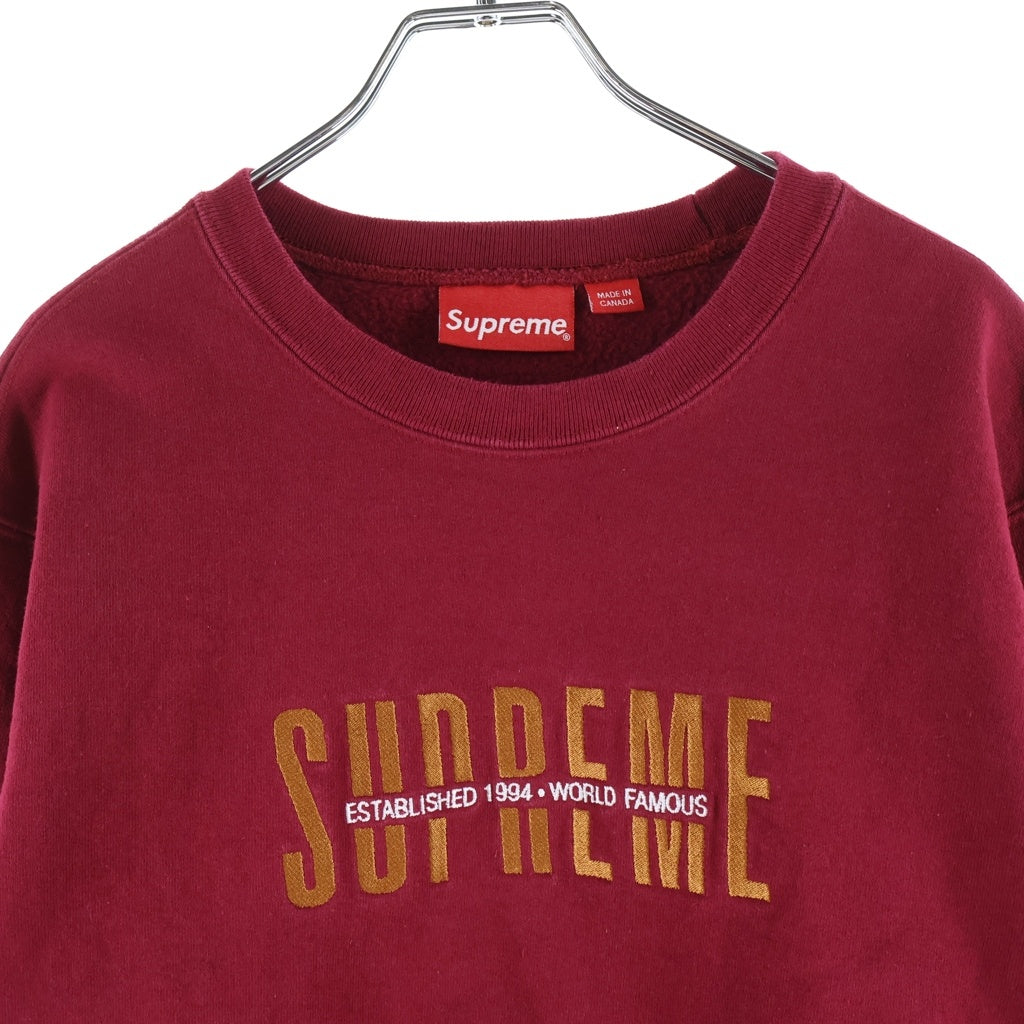 SUPREME(シュプリーム) 18AW World Famous Crewneck ワールドフェイマス クルーネックスウェットシャツ トレーナー レッド