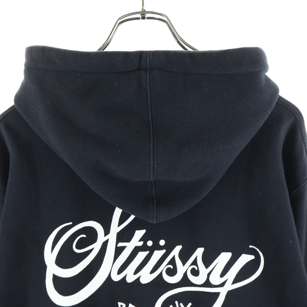 STUSSY(ステューシー) WORLD TOUR HOODIE ワールドツアー 両面プリント プルオーバーフーディー パーカー ブラック