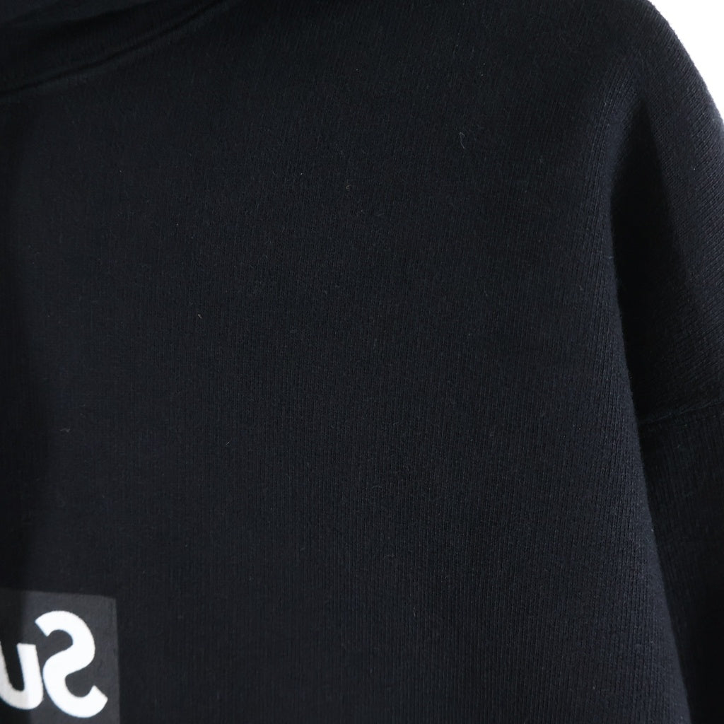 SUPREME(シュプリーム) 18AW ×Comme des GARCONS SHIRT Split Box Logo Hooded Sweatshirt コムデギャルソンシャツ スプリット ボックスロゴ フーデッドスウェットシャツ パーカー ブラック