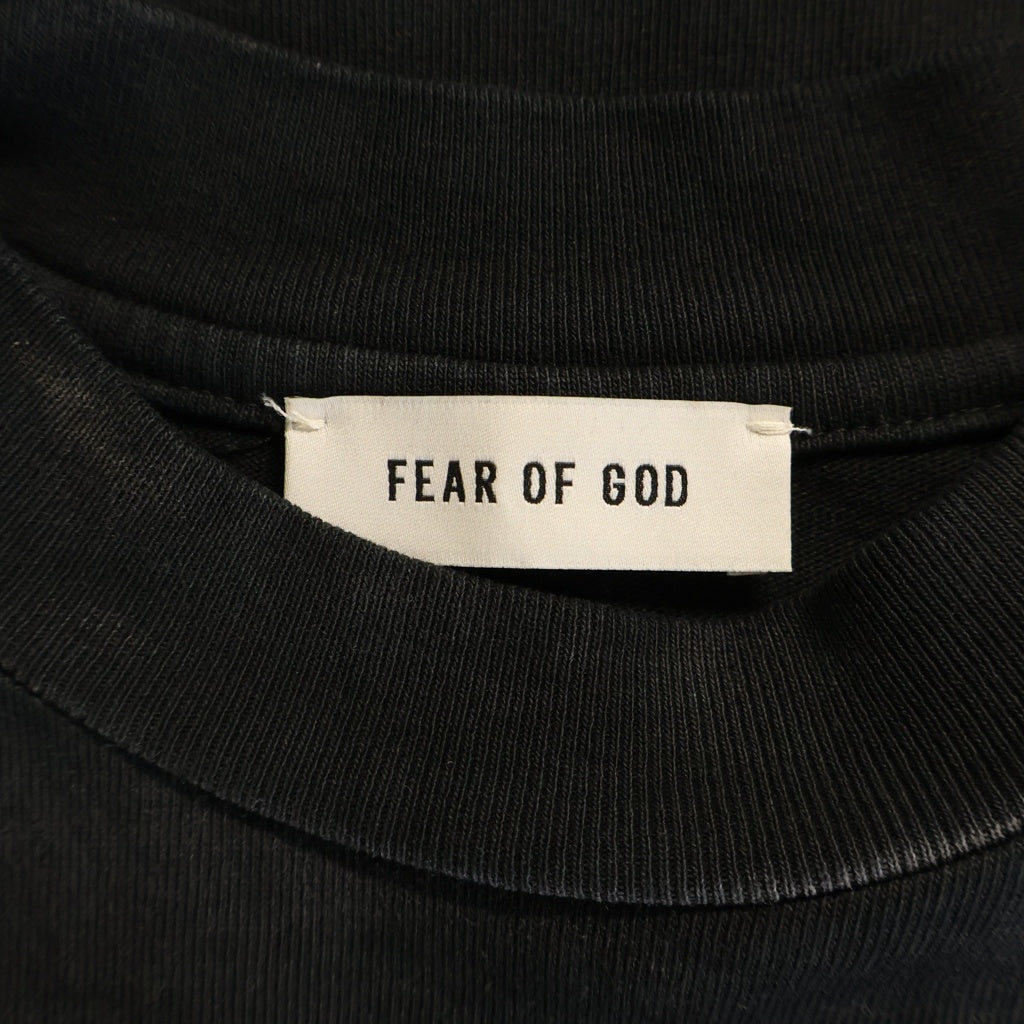 FEAR OF GOD(フィアオブゴッド) 26SS SOLIDARITYプリント ヘビーウェイトクルーネック半袖Tシャツ カットソー ブラック