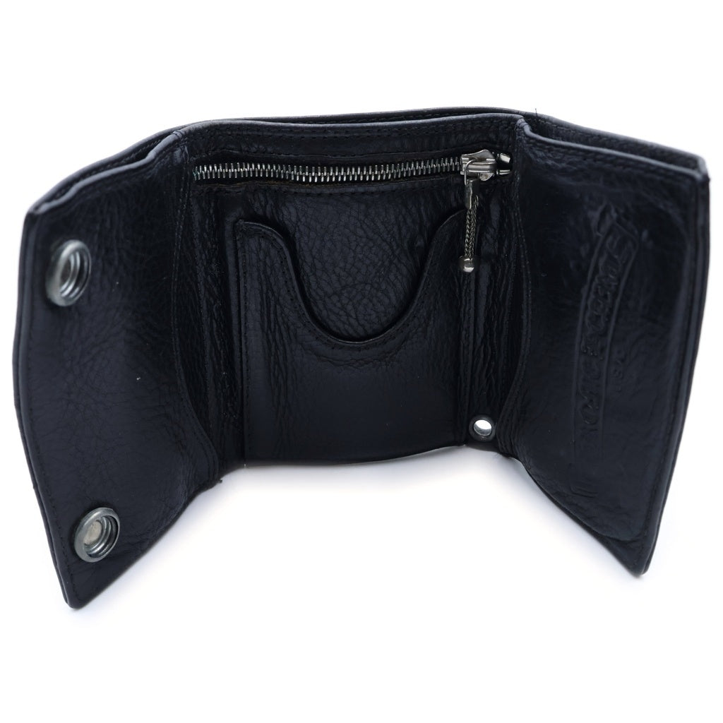 CHROME HEARTS(クロムハーツ) 3FOLD 3フォールド クロスボールボタン レザーウォレット 財布 ブラック