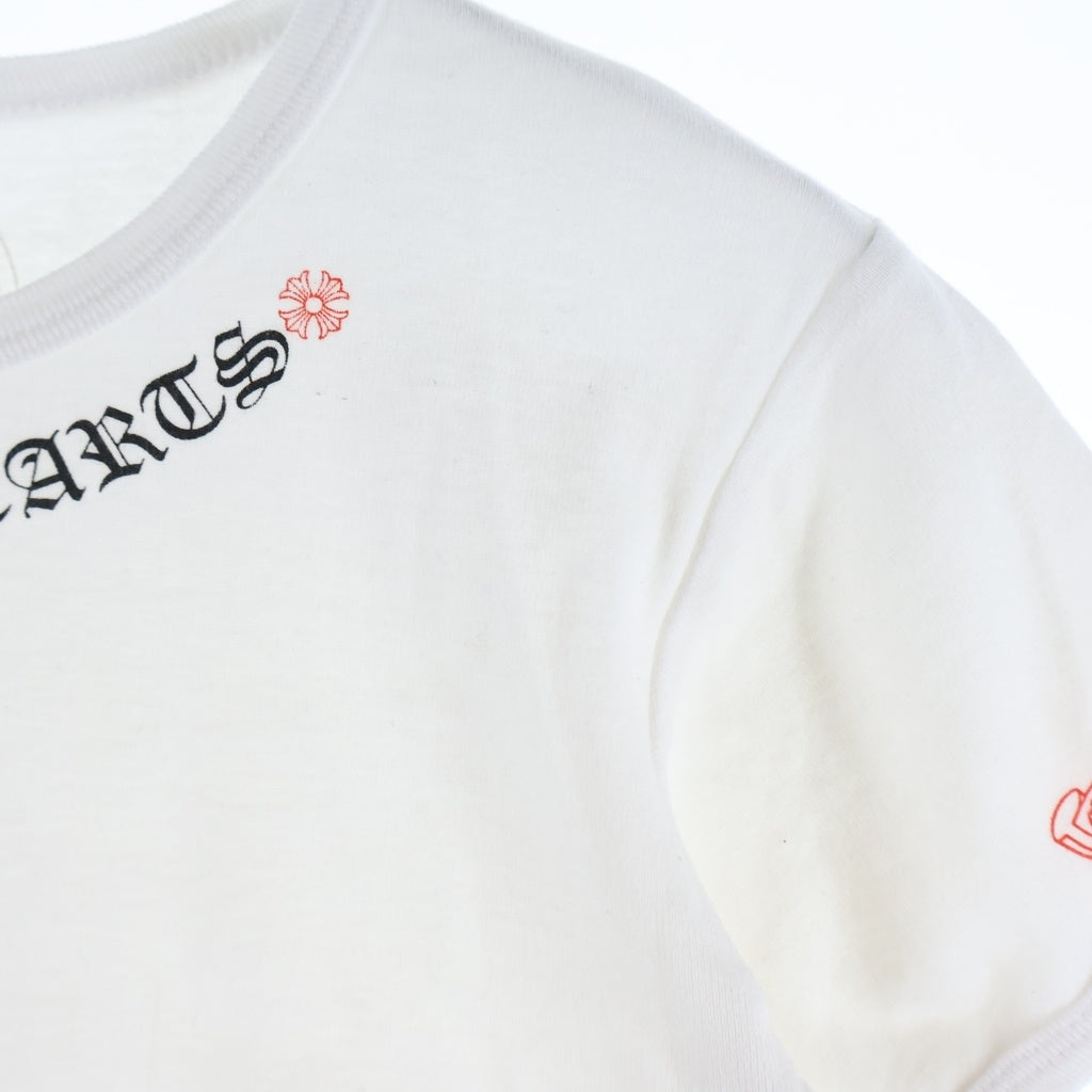 CHROME HEARTS(クロムハーツ) S/S TEE リッププリント クロップド クルーネック半袖Tシャツ カットソー レディース ホワイト