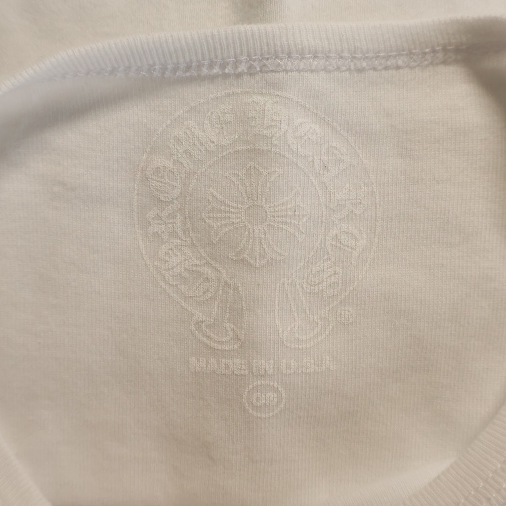 CHROME HEARTS(クロムハーツ) S/S TEE リッププリント クロップド クルーネック半袖Tシャツ カットソー レディース ホワイト