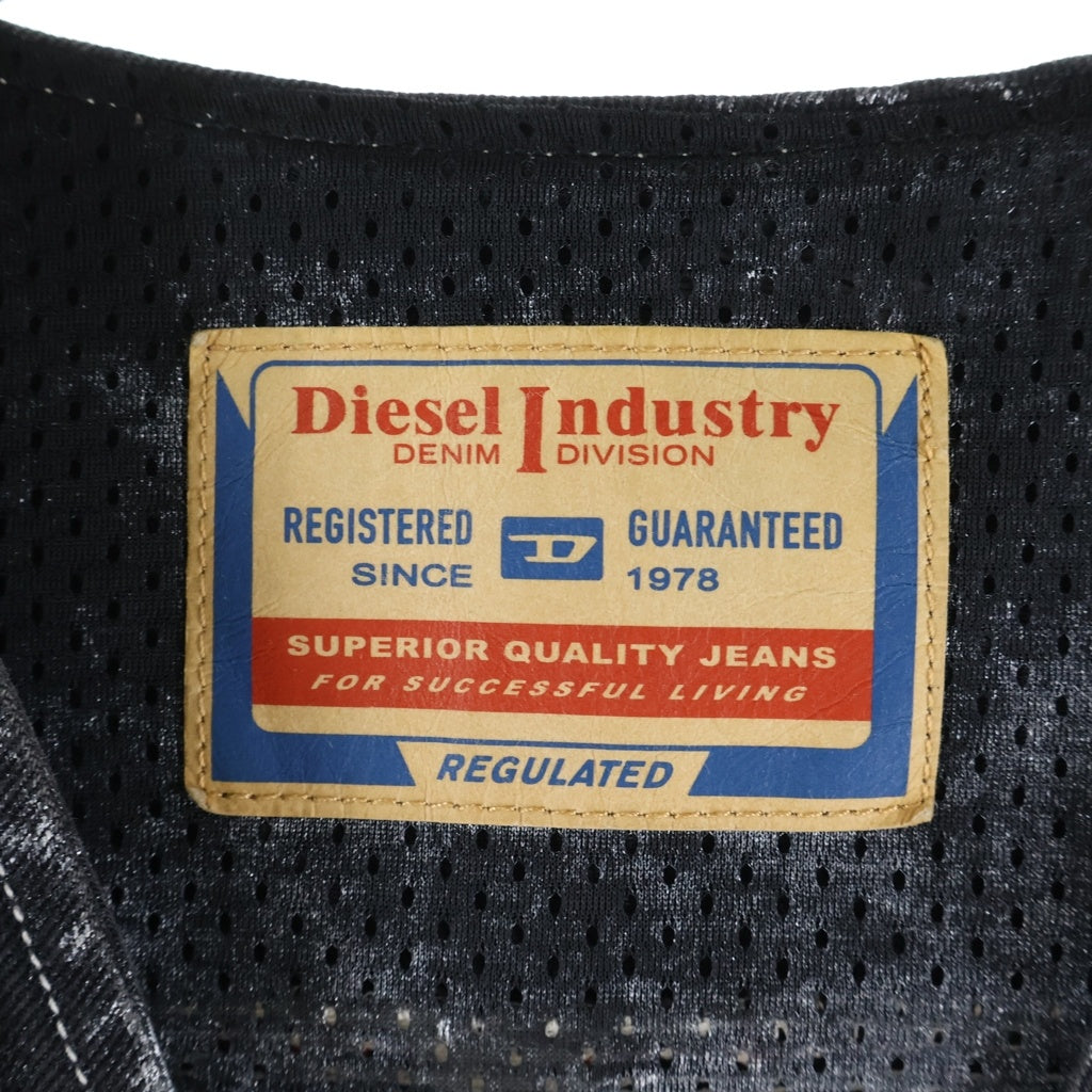 DIESEL(ディーゼル) 23AW D-SAMP DENIM VEST ディーサンプ マルチポケット ジップアップ デニムベスト ブラック A09521