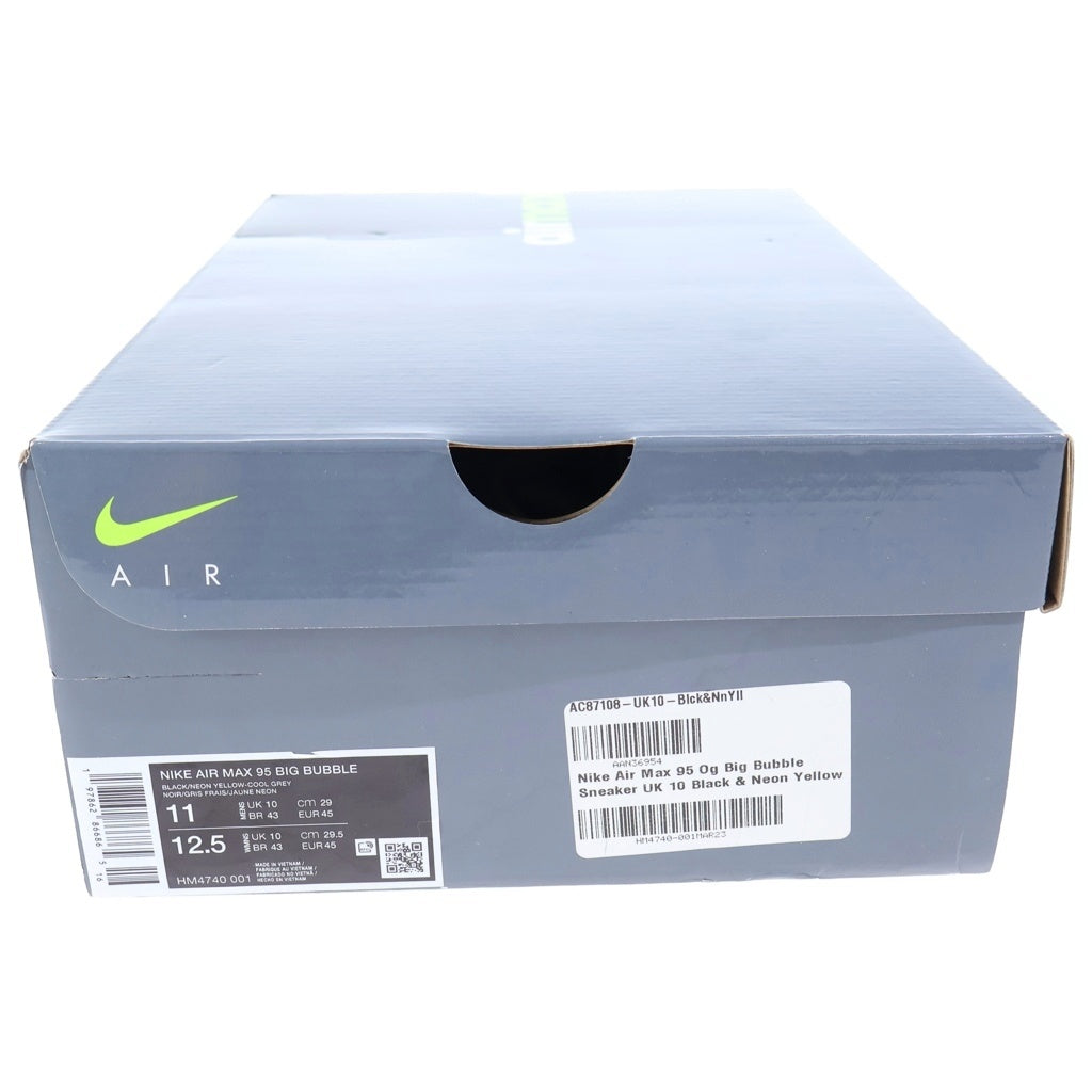 NIKE(ナイキ) AIR MAX 95 OG BIG BUBBLE エアマックス95 ビッグバブル ローカットスニーカー グレー/イエロー US11/29cm HM4740-001