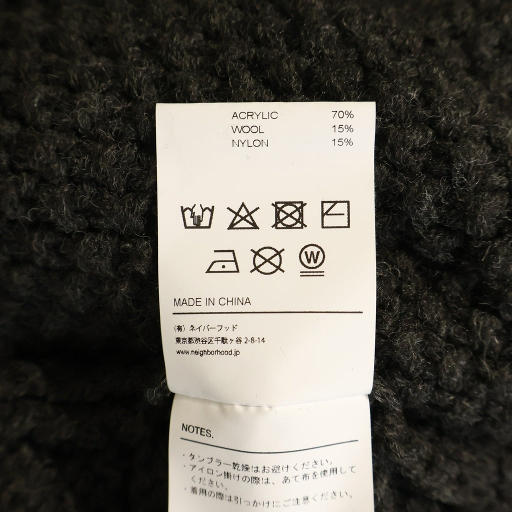 NEIGHBORHOOD(ネイバーフッド) 23AW PATCHWORK SAVAGE SWEATER パッチワーク サベージ クルーネック ニット セーター グレー 232FUNH-KNM01