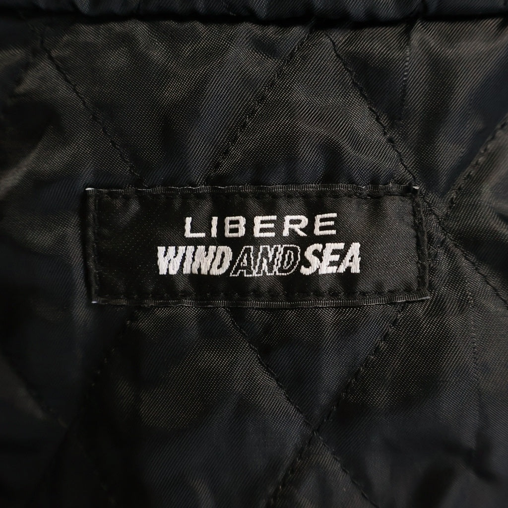 WIND AND SEA(ウィンダンシー) 24SS × LIBERE WORK ZIPUP JACKET リベーレ ワーク ジップアップ フーデッド デニム ジャケット ブラック