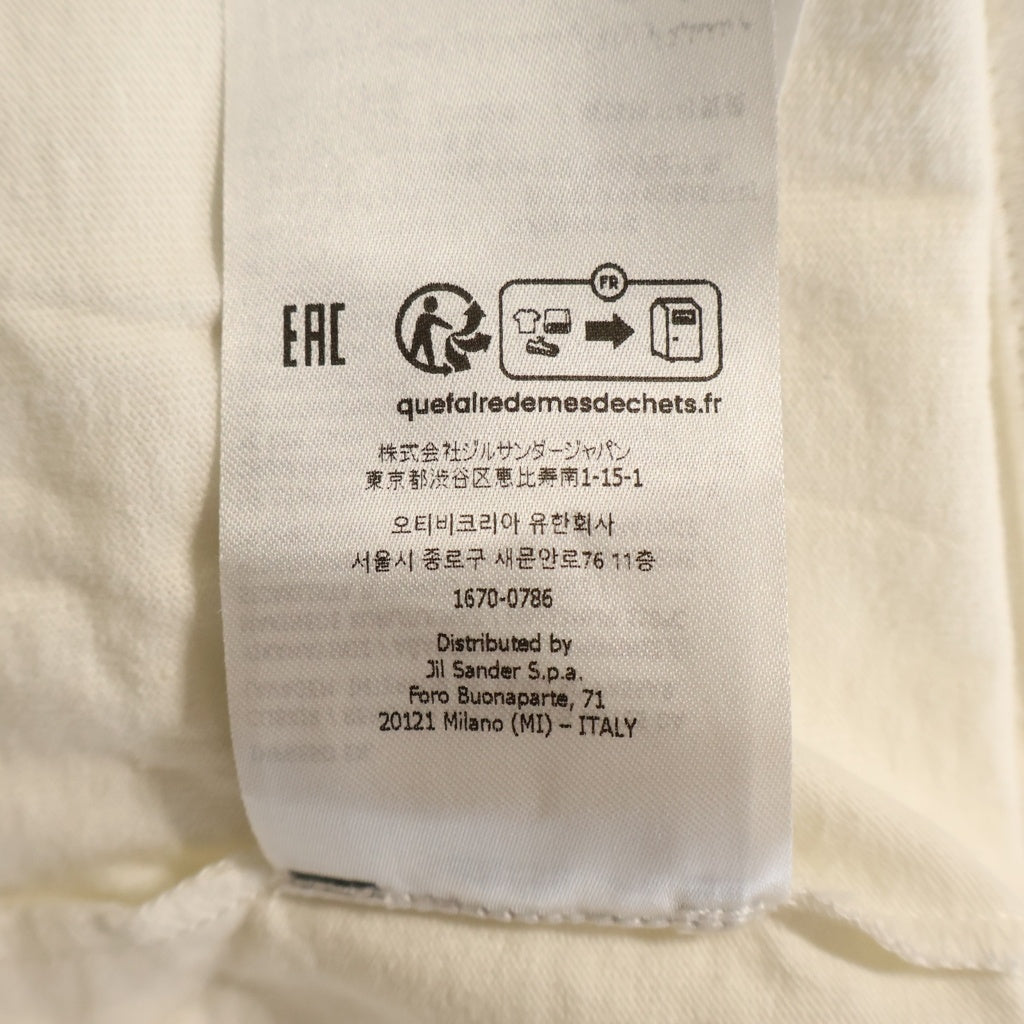 JIL SANDER(ジルサンダー) 25SS T-SHIRT ロゴプリント クルーネック 半袖Tシャツ カットソー ホワイト J21GC0168 J20243