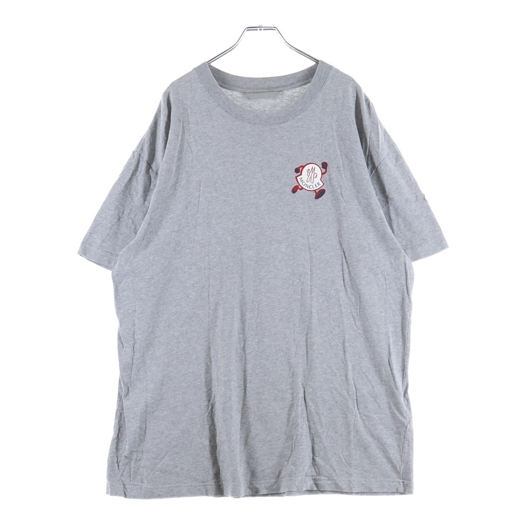 MONCLER(モンクレール) 23SS T-SHIRT SS ロゴモチーフプリント クルーネック 半袖Tシャツ カットソー グレー I10918C00019 M2326