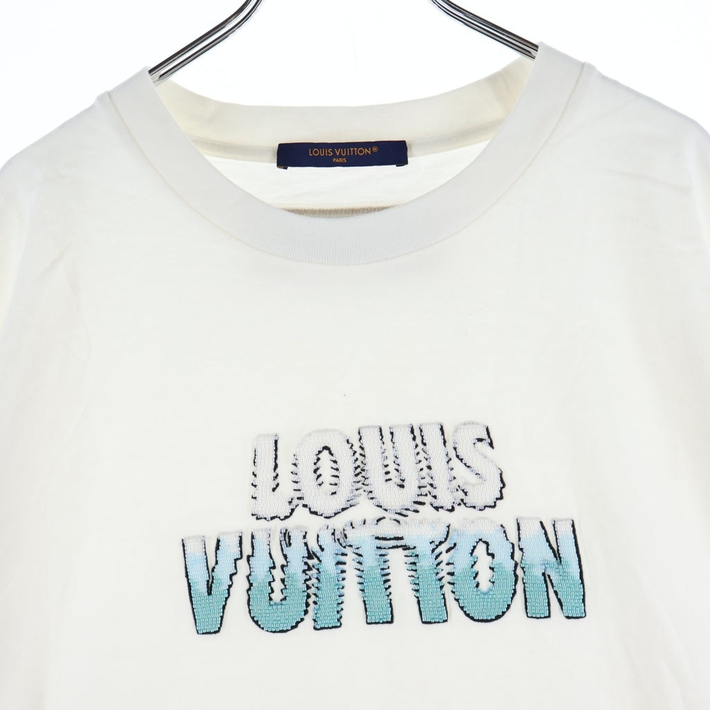 LOUIS VUITTON(ルイヴィトン) 23AW エンブロイダードビーズ クルーネック 半袖Tシャツ カットソー ホワイト RM232M NPG HPY35W