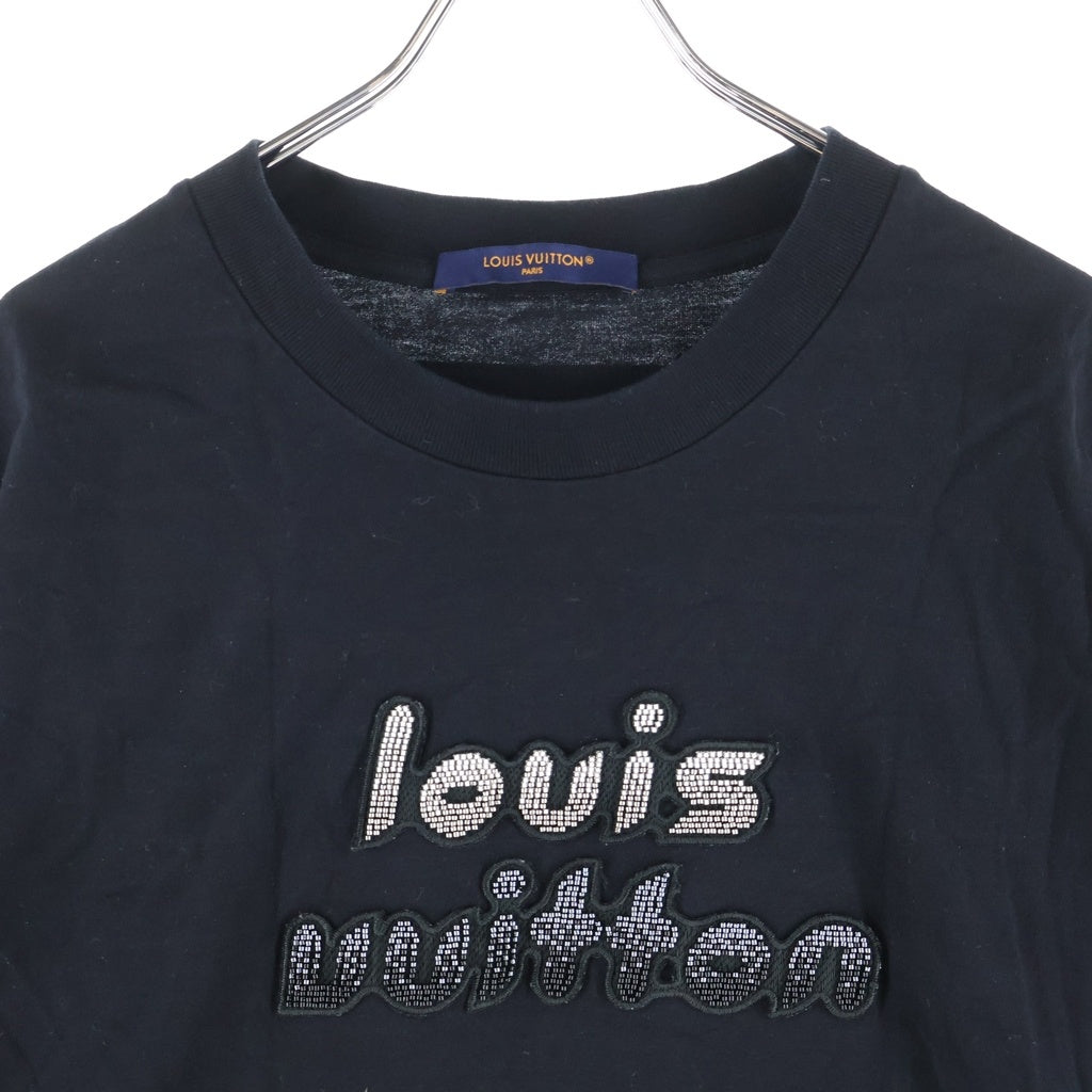 LOUIS VUITTON(ルイヴィトン) 23AW エンブロイダードビーズ クルーネック 半袖Tシャツ カットソー ブラック RM232 NPG HPY86W