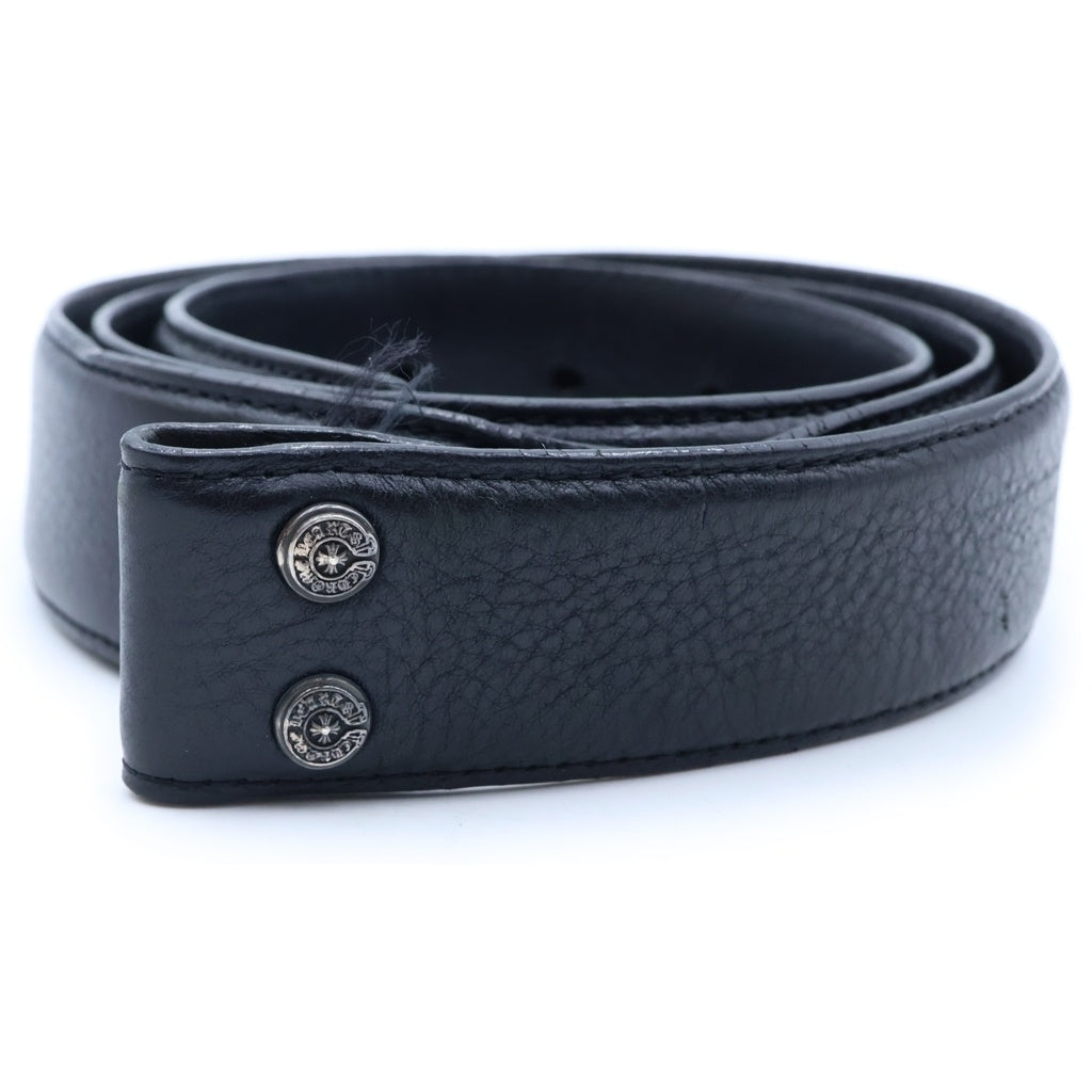 CHROME HEARTS(クロムハーツ) 1.5 STRAP 1.5inchスクロールレーベルリベッツ レザーベルト