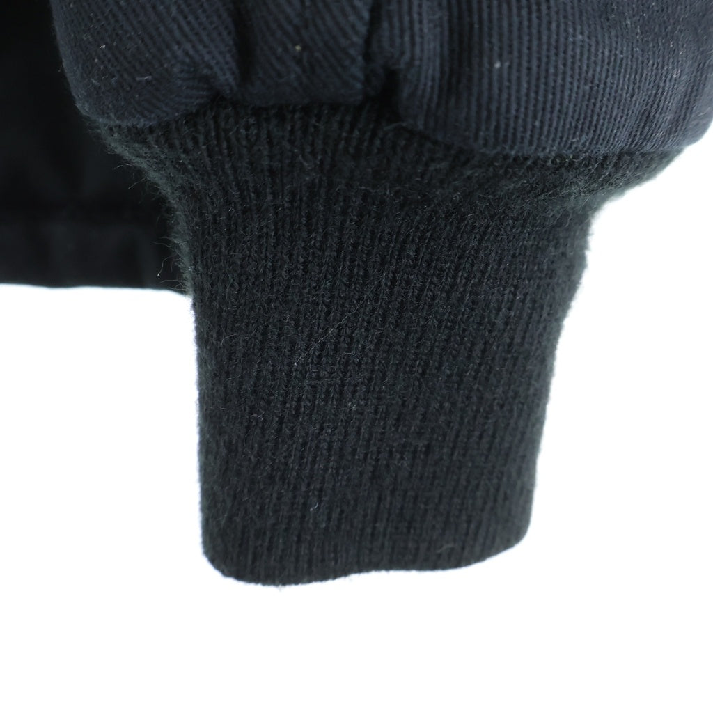 SCHOTT(ショット) ×BACKDROP NOMADS バックドロップ 裏地レオパード バック刺繍ジャケット ジップアップブルゾン ブラック 3192023