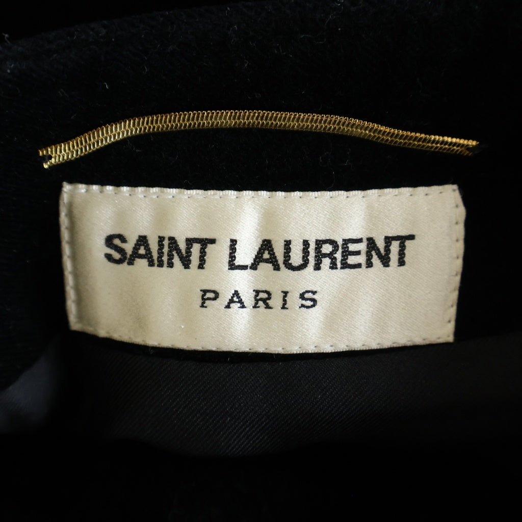 SAINT LAURENT PARIS(サンローランパリ) イタリア製 バックファスナー付き ベロア ワンピース レディース ブラック 438899 Y615W 1000