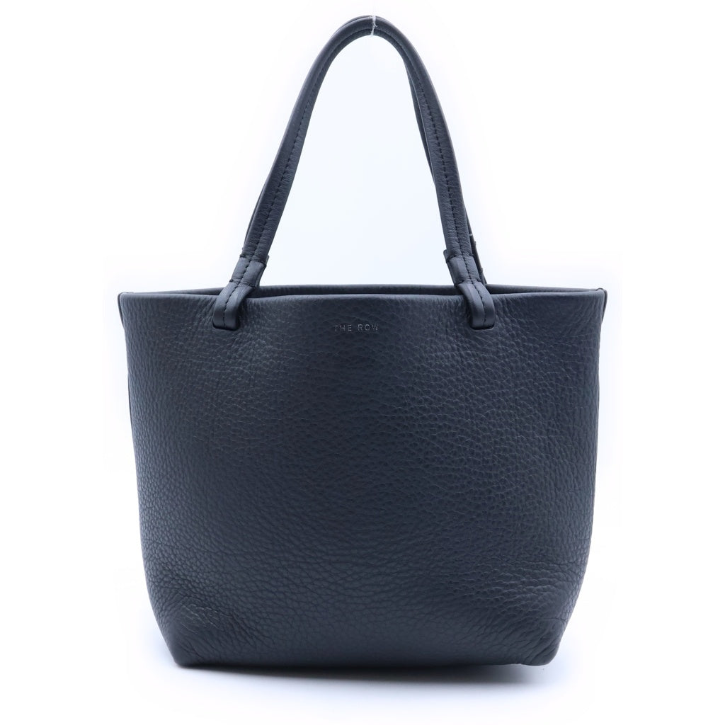 THE ROW(ザロウ) PARK TOTE SMALL パークトート スモール 2WAY レザーハンドバッグ ショルダーバッグ シルバー金具 ブラック レディース