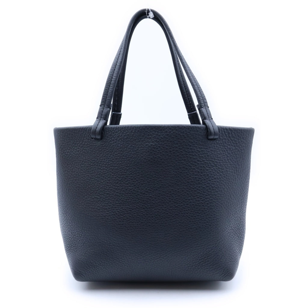 THE ROW(ザロウ) PARK TOTE SMALL パークトート スモール 2WAY レザーハンドバッグ ショルダーバッグ シルバー金具 ブラック レディース
