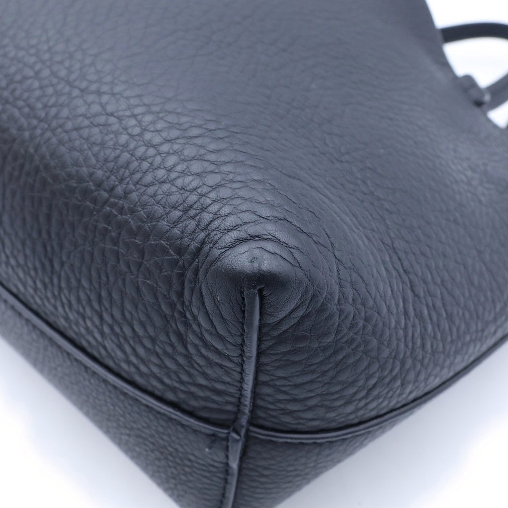 THE ROW(ザロウ) PARK TOTE SMALL パークトート スモール 2WAY レザーハンドバッグ ショルダーバッグ シルバー金具 ブラック レディース
