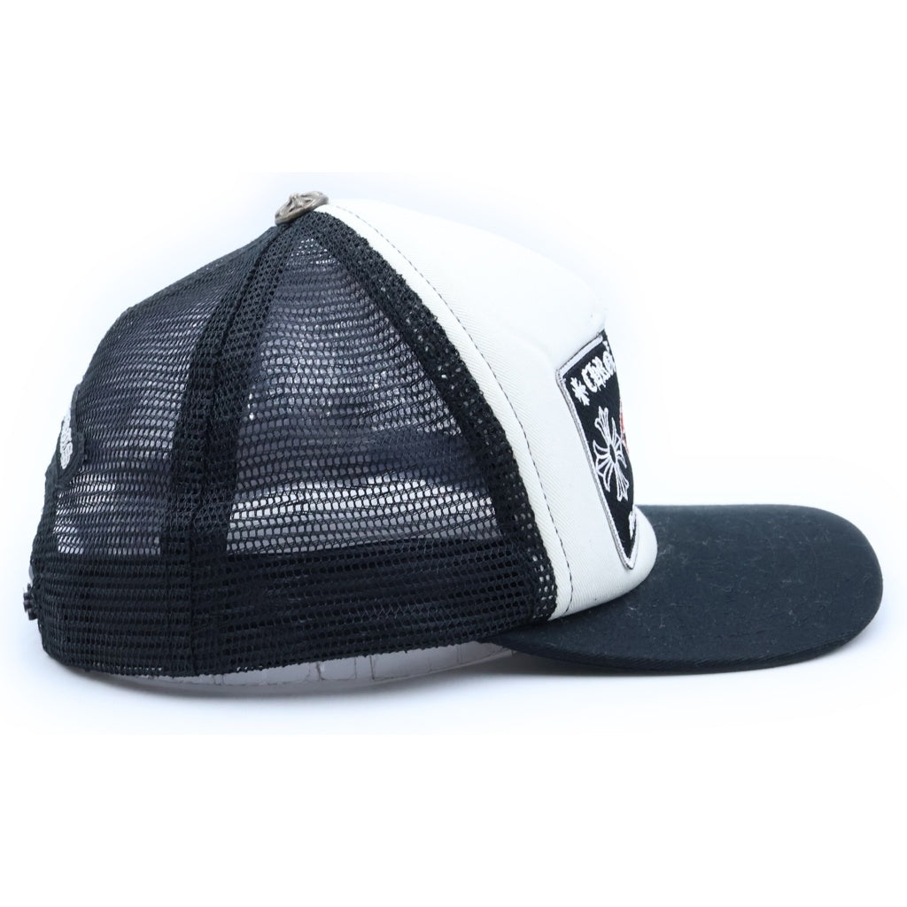 CHROME HEARTS(クロムハーツ) ×MATTY BOY CHOMPER TRUCKER CAP マッティ ボーイ チョンパー メッシュ トラッカーキャップ 帽子 ブラック/ホワイト レディース