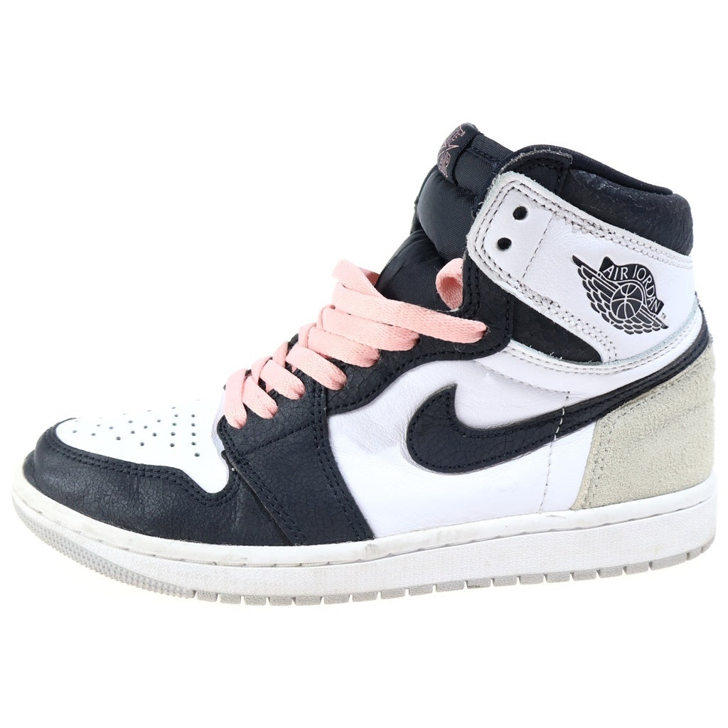 NIKE(ナイキ) AIR JORDAN RETRO HIGH OG Bleached Coral エアジョーダン 1 ブリーチド コーラル ハイカットスニーカー ホワイト/ブラック/グレー US7/25cm 555088-108