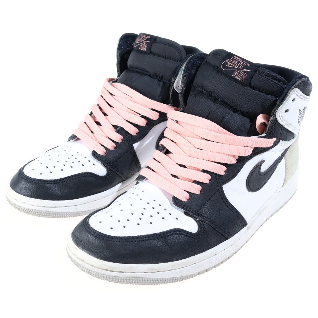 NIKE(ナイキ) AIR JORDAN RETRO HIGH OG Bleached Coral エアジョーダン 1 ブリーチド コーラル ハイカットスニーカー ホワイト/ブラック/グレー US7/25cm 555088-108