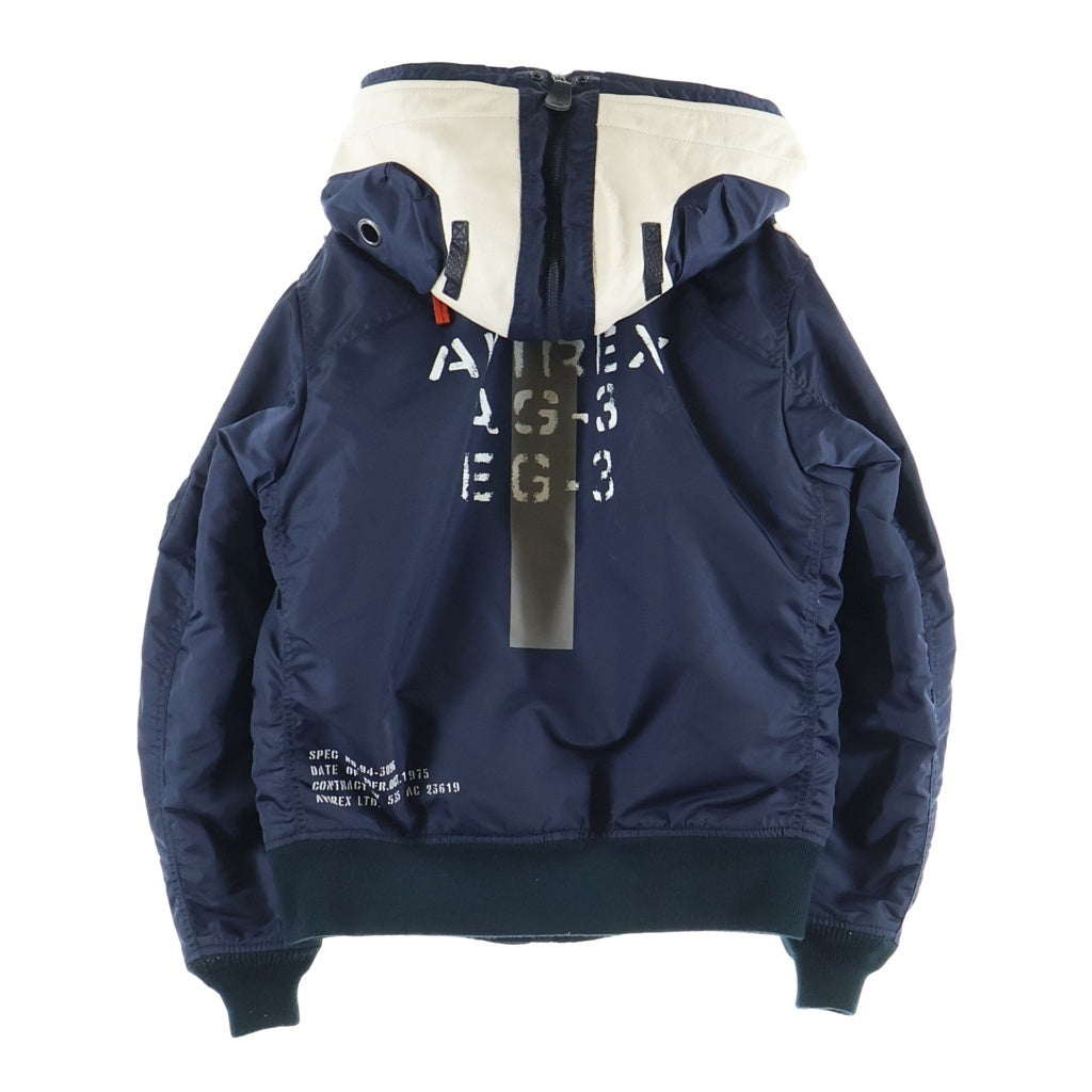 AVIREX(アヴィレックス) REMODEL MARK2 MA-1 リモデルマーク2 フーデッドフライトジャケット ネイビー 6182195