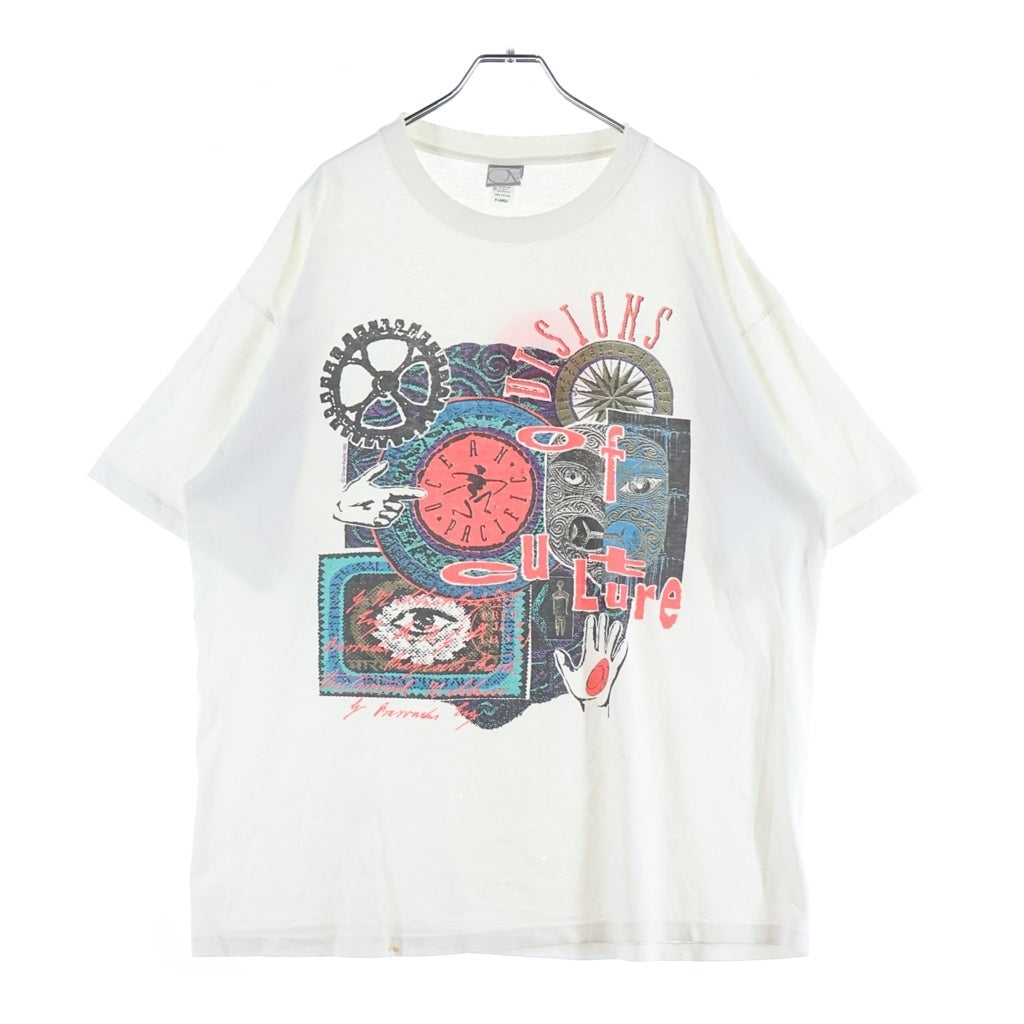 VINTAGE(ヴィンテージ) 90S VINTAGE OCEAN PACIFIC ヴィンテージ オーシャンパシフィック フロントグラフィックプリント クルーネック半袖Tシャツ カットソー ホワイト