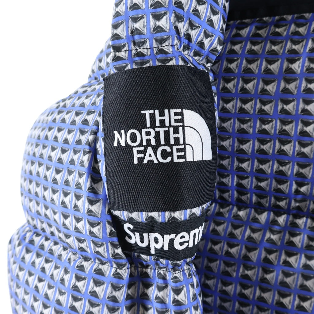SUPREME(シュプリーム) 21SS×THE NORTH FACE STUDDED NUPTSE JACKET ノースフェイス スタッズデザイン ヌプシダウンジャケット ブルー ND42100I