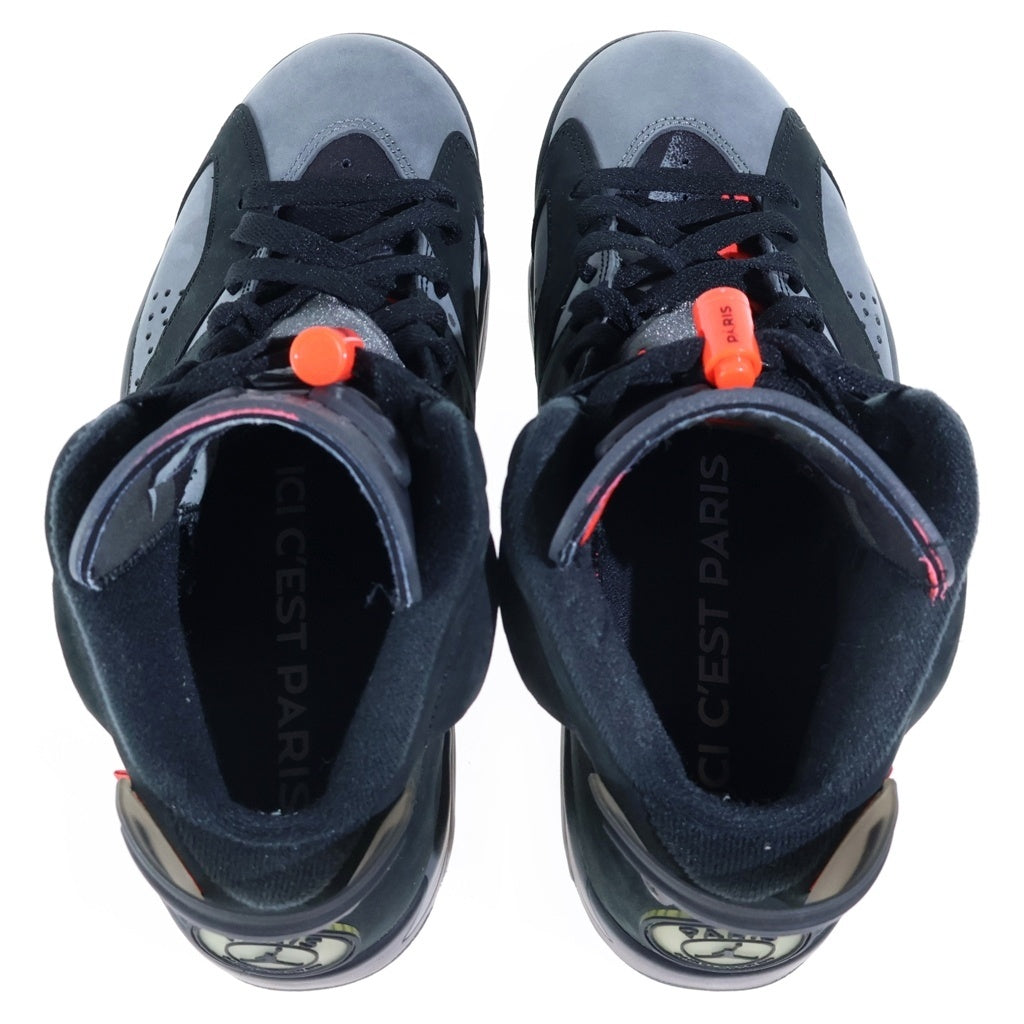 NIKE(ナイキ) ×PARIS SAINT GERMAIN AIR JORDAN 6 RETRO INFRARED パリサンジェルマン エアジョーダン6 ハイカットスニーカー ブラック/グレー US7/25cm CK1229-001