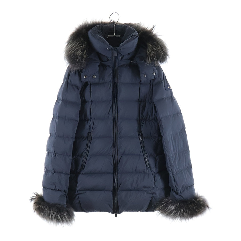TATRAS(タトラス) ×NOLLEY'S RITA ノーリーズ リタ ファーフーデッド ジップアップ ダウンジャケット レディース ネイビー LTA9NO4298
