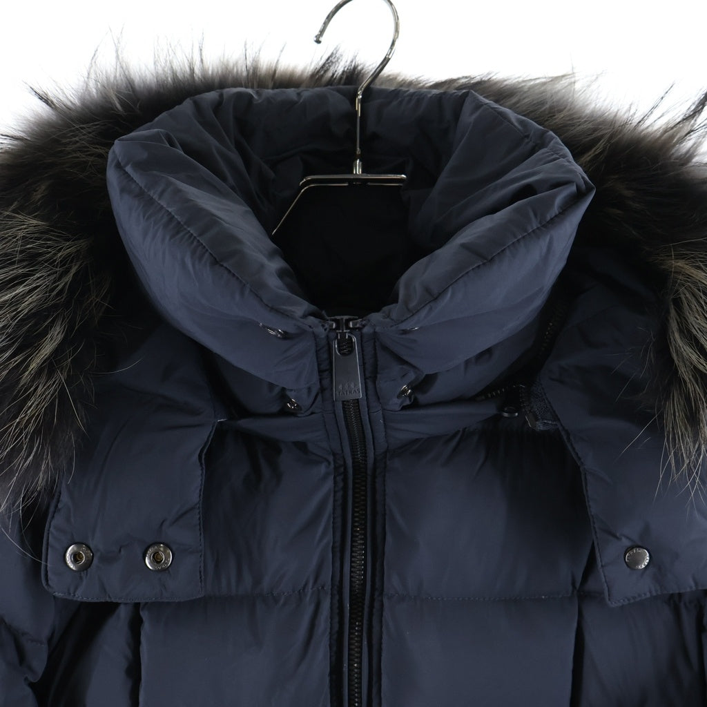 TATRAS(タトラス) ×NOLLEY'S RITA ノーリーズ リタ ファーフーデッド ジップアップ ダウンジャケット レディース ネイビー LTA9NO4298