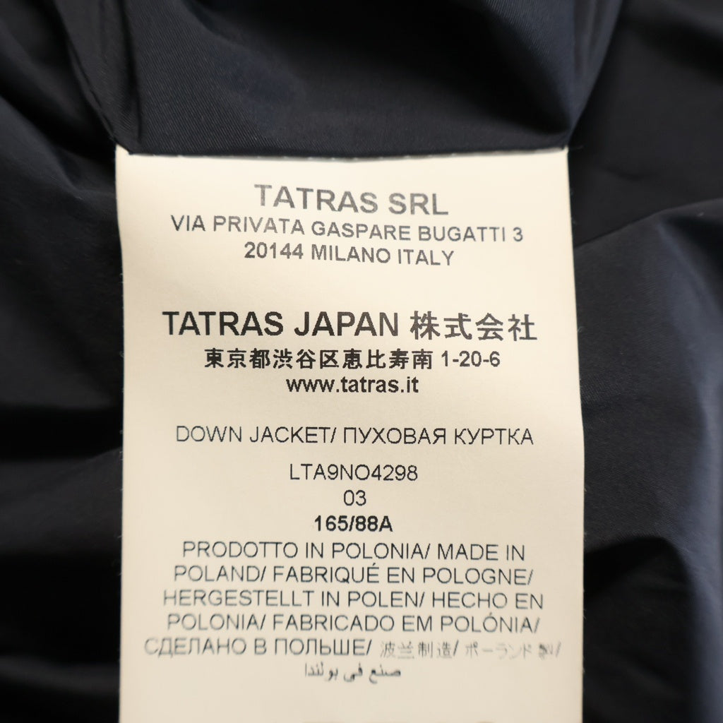 TATRAS(タトラス) ×NOLLEY'S RITA ノーリーズ リタ ファーフーデッド ジップアップ ダウンジャケット レディース ネイビー LTA9NO4298