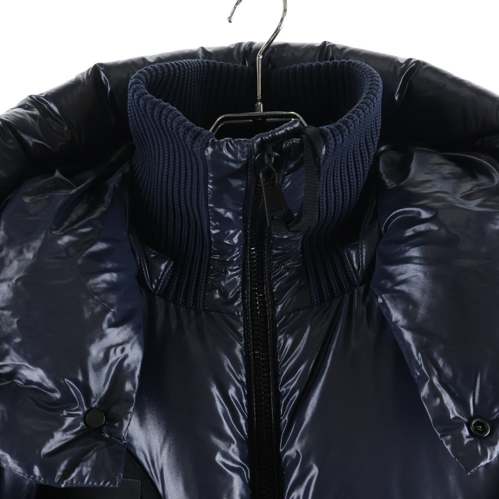 MONCLER(モンクレール) 18AW ARBONNE アルボンヌ 素材切り替え ダブルジップ フーデッドナイロンダウンジャケット ネイビー/カーキ D20914199485