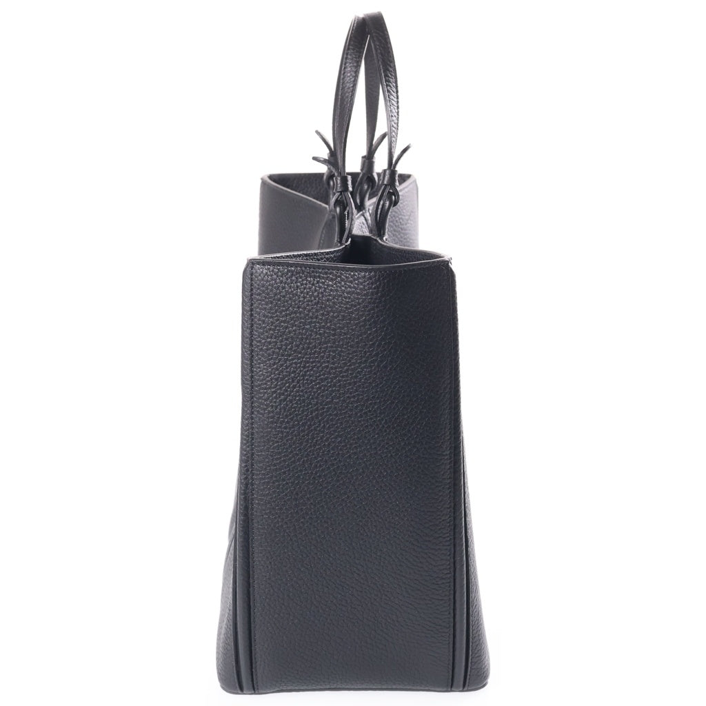 JACQUEMUS(ジャックムス) LE CABAS MARINO ル カバ マリノ メタルボールロゴ 2WAY レザーショルダートートバッグ ブラック 255BA426-3216 レディース