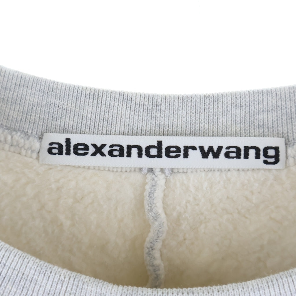 ALEXANDER WANG(アレキサンダーワン) 25SS CLASSIC OVERSIZED CREWNECK SWEATSHIRT クラシック オーバーサイズ クルーネック スウェットトレーナー グレー 6CC3242044