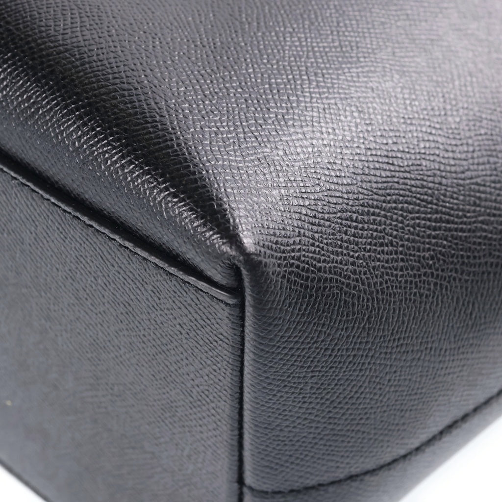 COACH(コーチ) クロスグレイン レザー ギャラリー トート バッグ ブラック/ゴールド F79608 レディース