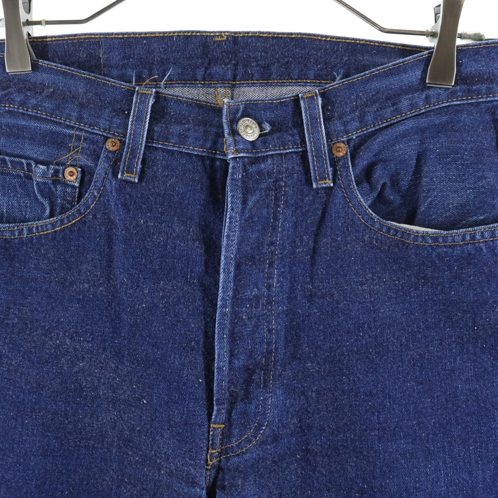 Levi's(リーバイス) 90S VINTAGE ヴィンテージ USA製 110周年記念 BIG E復刻 ボタン裏555 バレンシア工場製 ボタンフライ ストレートデニムパンツ インディゴ 501-0001