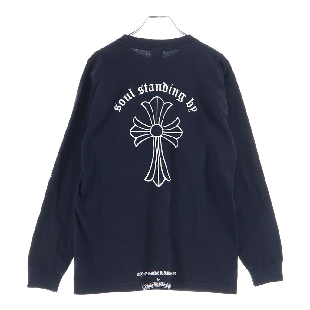 CHROME HEARTS(クロムハーツ) ×氷室京介 L/S TEE アームパンサープリント クルーネック長袖Tシャツ ロングスリーブカットソー ブラック