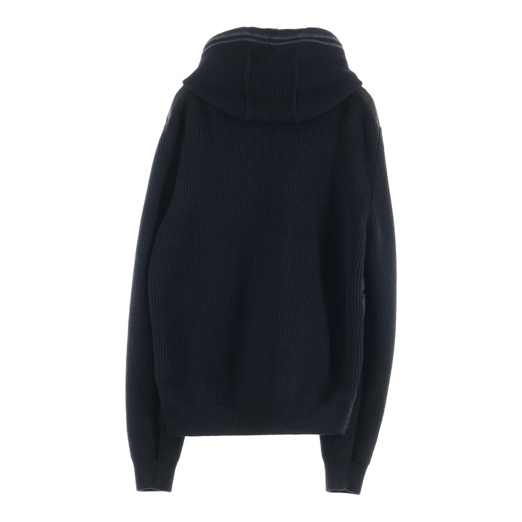 MONCLER(モンクレール) 15AW MAGLIONE マグリオン ニット切替 フーデッドダウンジャケット ブラック A20919413700