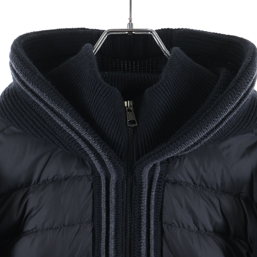 MONCLER(モンクレール) 15AW MAGLIONE マグリオン ニット切替 フーデッドダウンジャケット ブラック A20919413700