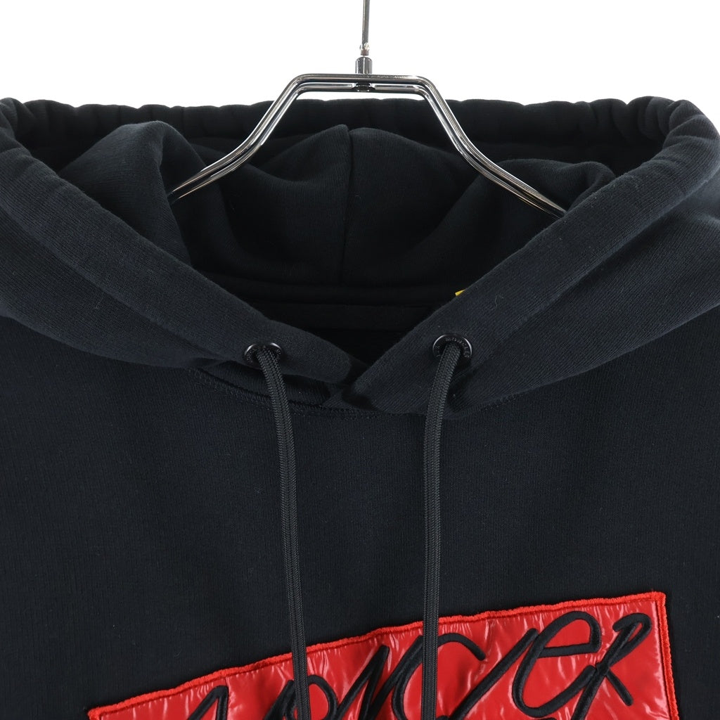 MONCLER(モンクレール) 22AW GENIUS 2 1952 HOODIE フロントナイロンワッペン プルオーバーフーディー パーカー ブラック H20928G00012