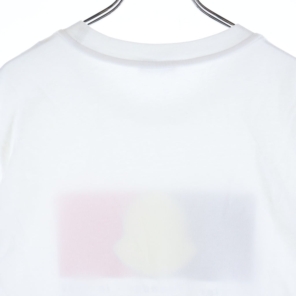 MONCLER(モンクレール) 24SS SS T-SHIRT フロントロゴプリント クルーネック半袖Tシャツ カットソー ホワイト J10918C00019